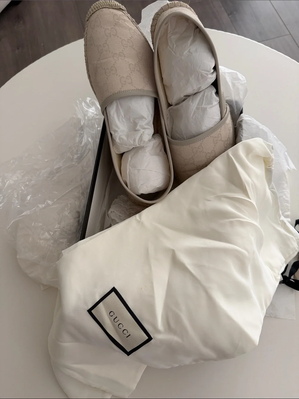 Gucci Beige GG Canvas Espadrilles